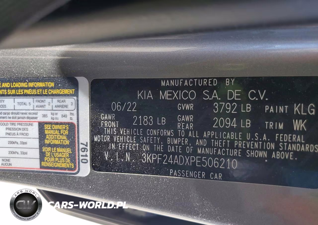 2023 Kia Forte Lxs VIN:3KPF24ADXPE506210 - 12