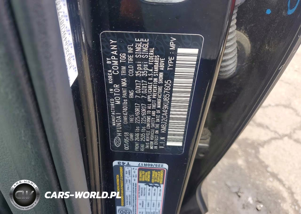 2019 Hyundai Tucson Se VIN:KM8J2CA49KU857605 - 13