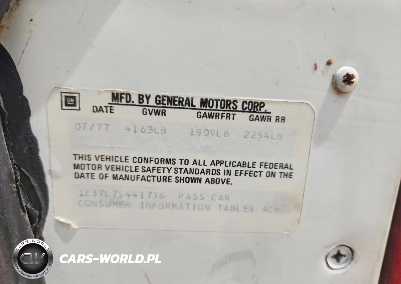 1977 Chevrolet Corvette VIN:1Z37L7S441736 - 12