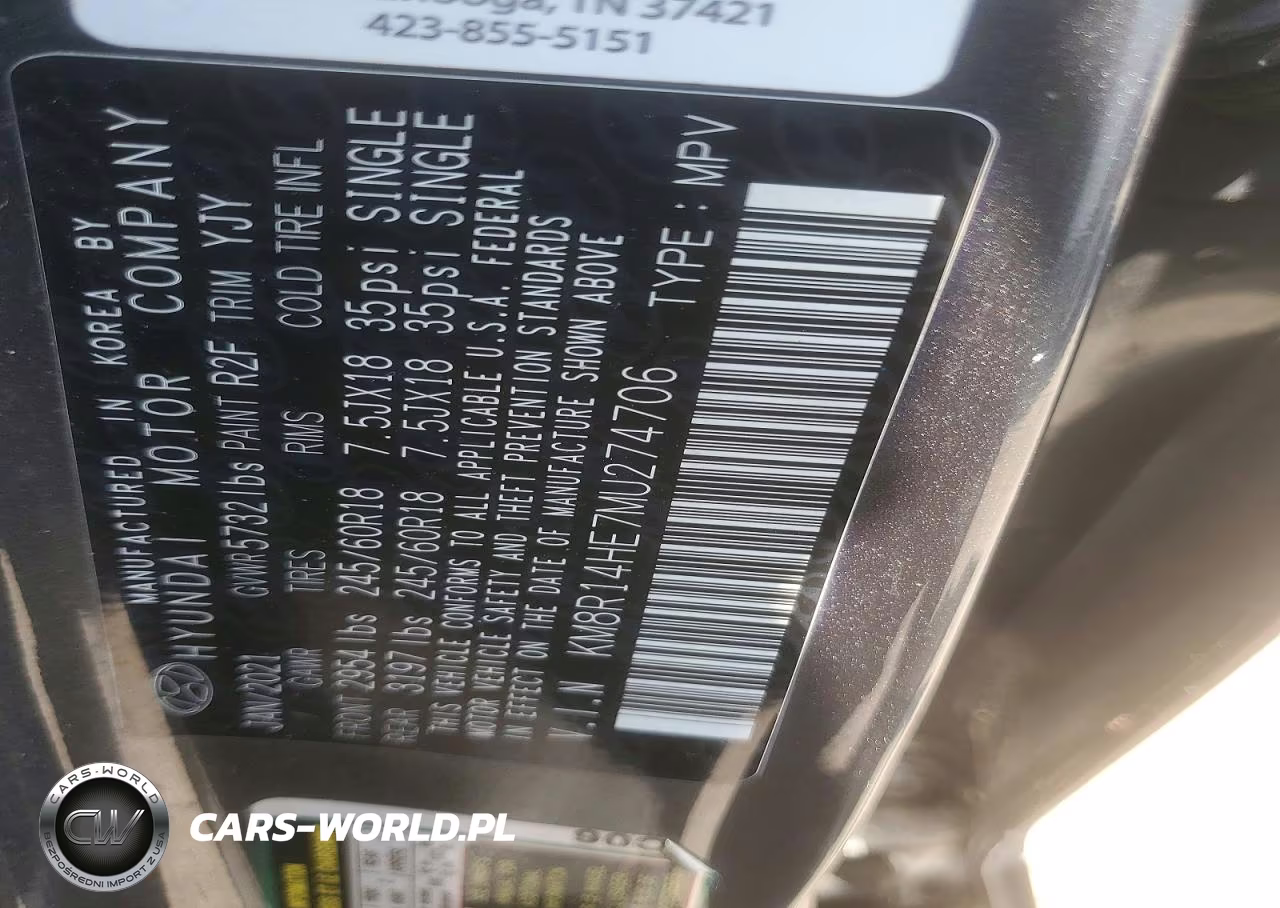 2021 Hyundai Palisade Se VIN:KM8R14HE7MU274706 - 12