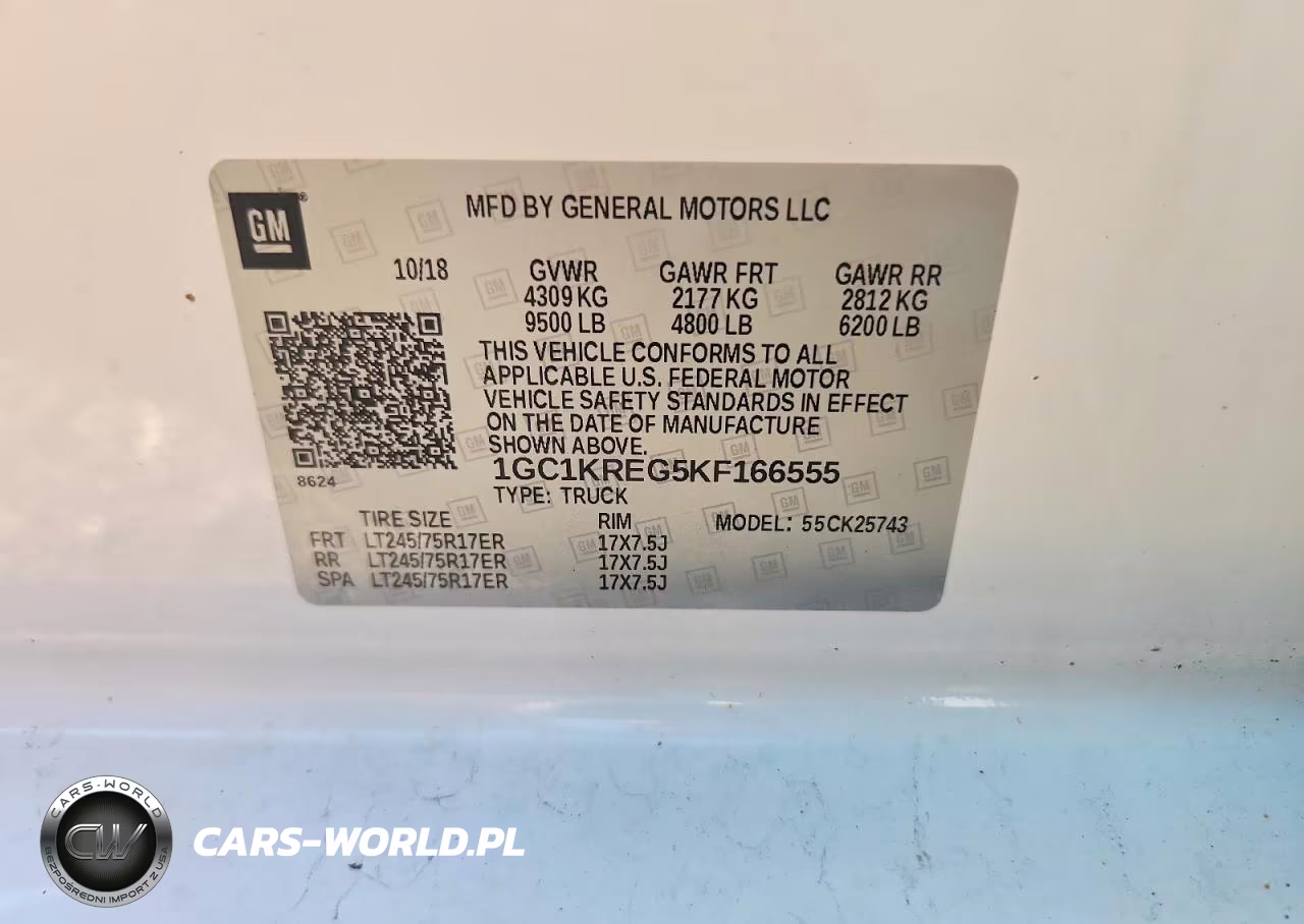 2019 Chevrolet Silverado K2500 Heavy Duty VIN:1GC1KREG5KF166555 - 12