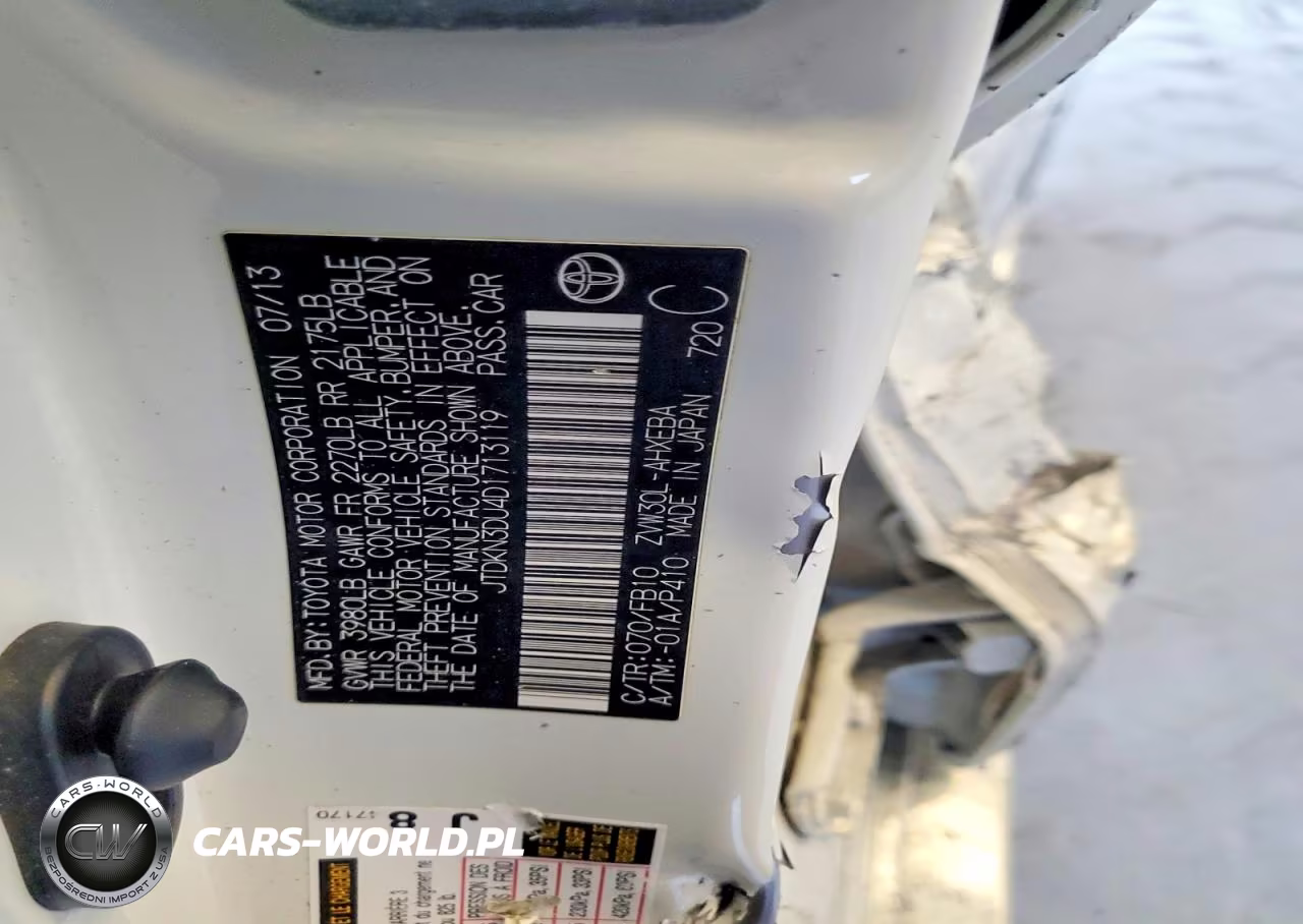 2013 Toyota Prius Three VIN:JTDKN3DU4D1713119 - 12