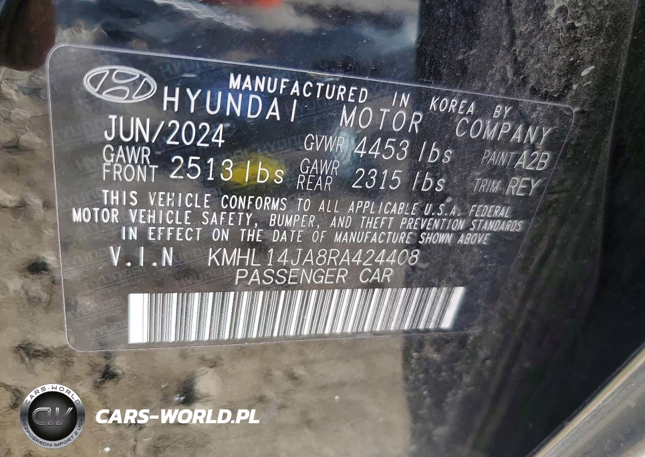 2024 Hyundai Sonata Sel VIN:KMHL14JA8RA424408 - 13