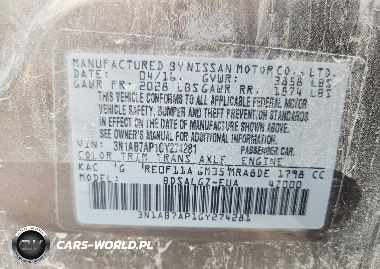 2016 Nissan Sentra Sl VIN:3N1AB7AP1GY274281 - 13