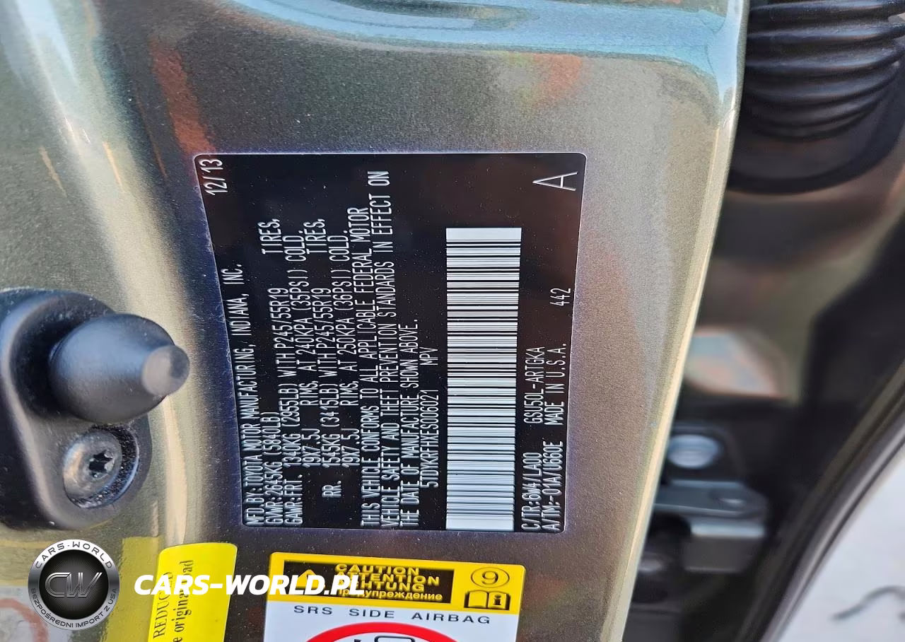 2014 Toyota Highlander Limited VIN:5TDYKRFHXES006021 - 13