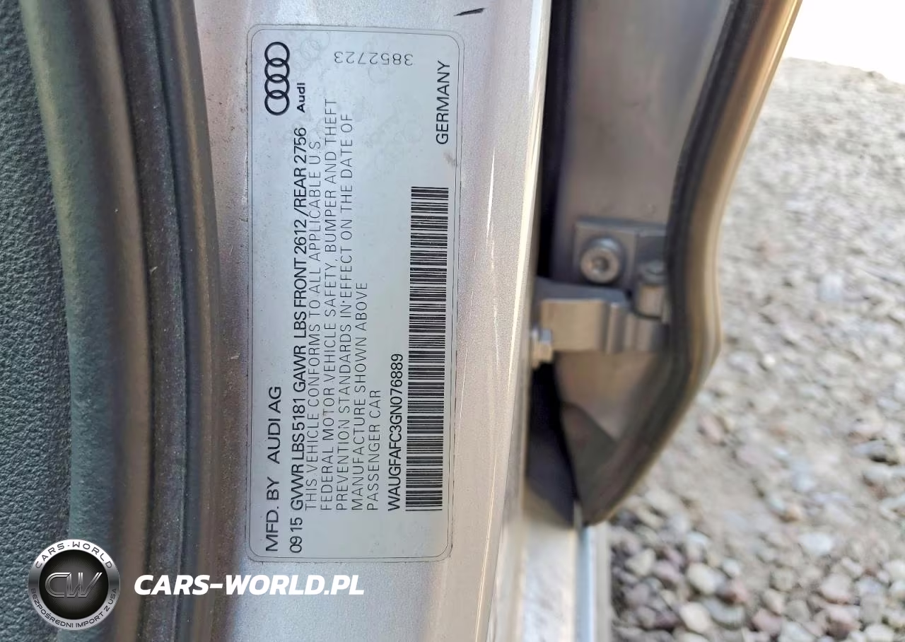 2016 Audi A6 Premium Plus VIN:WAUGFAFC3GN076889 - 12