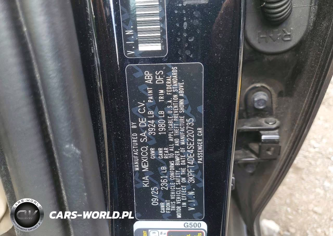 2025 Kia K4 Lxs VIN:3KPFT4DE4SE220735 - 12