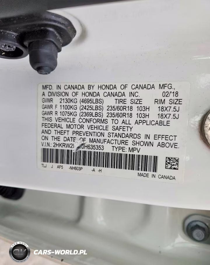 2018 Honda Cr-V Exl VIN:2HKRW2H86JH635353 - 14