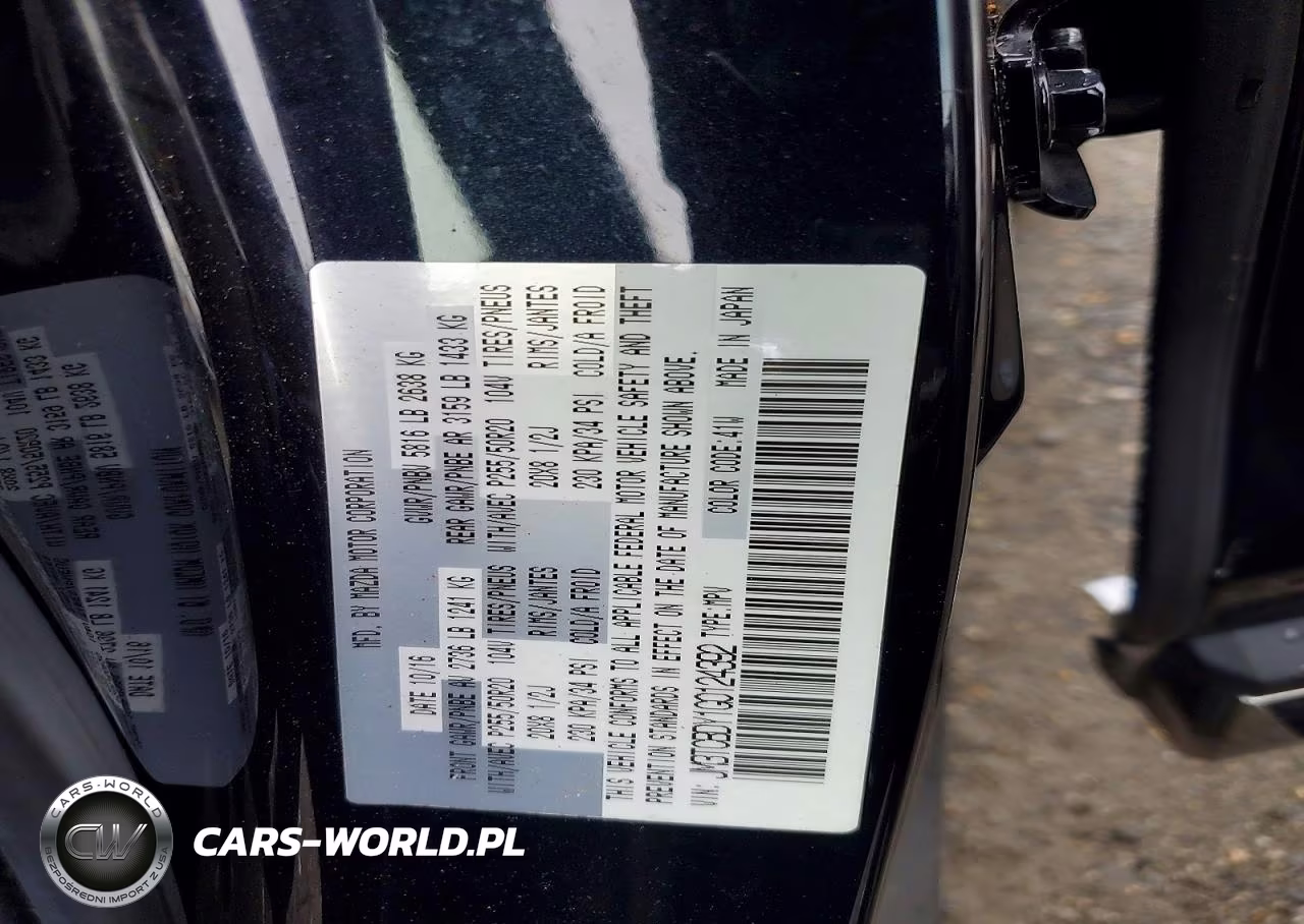 2016 Mazda Cx-9 Grand Touring VIN:JM3TCBDY1G0124392 - 12