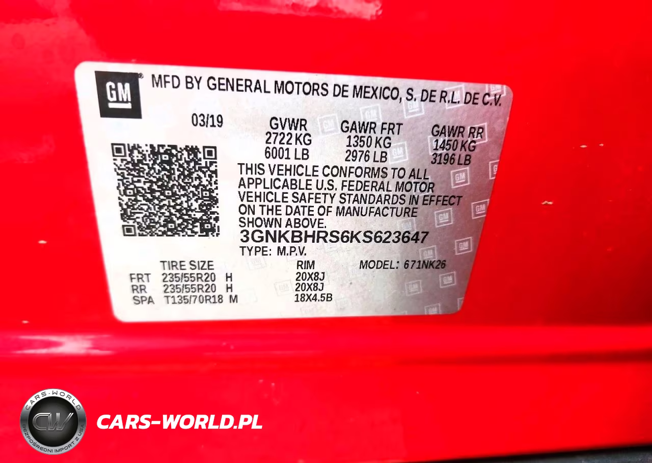 2019 Chevrolet Blazer 3Lt VIN:3GNKBHRS6KS623647 - 13