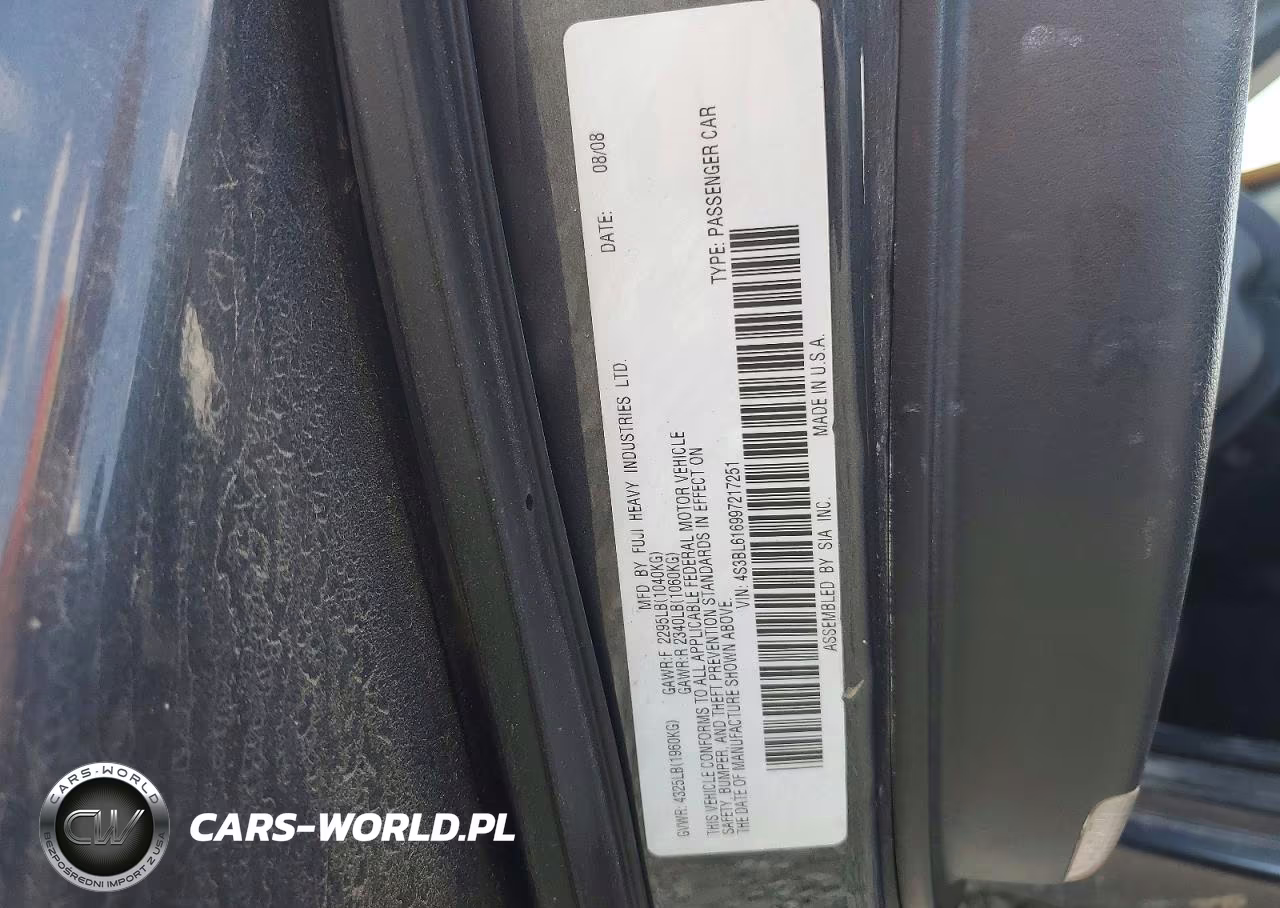 2009 Subaru Legacy 2.5I VIN:4S3BL616997217251 - 13