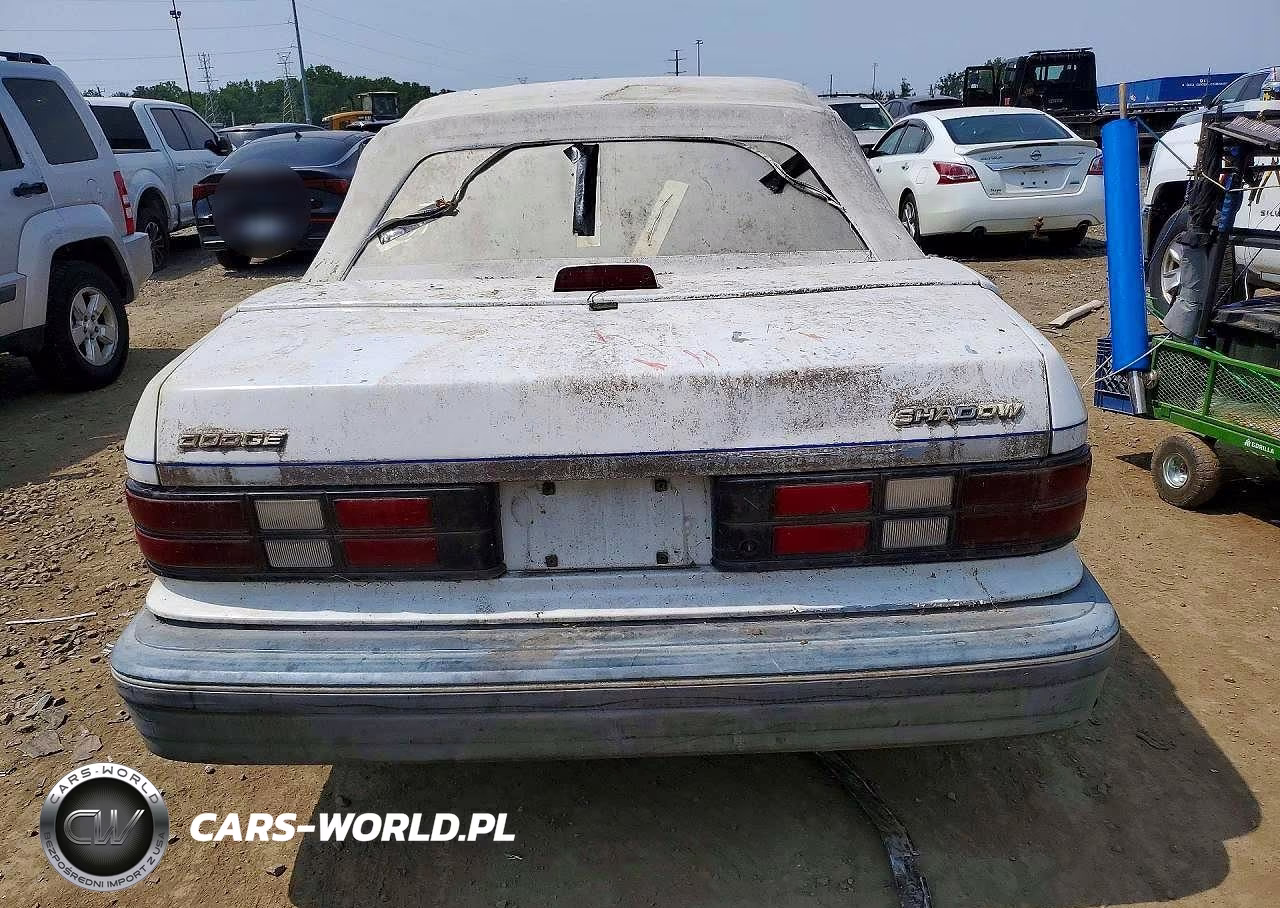 1991 Dodge Shadow VIN:3B3XP45K8MT628409 - 6