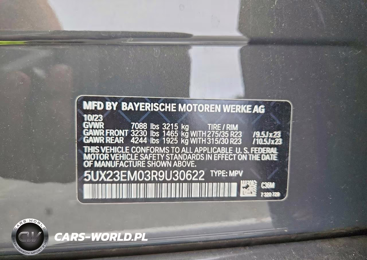 2024 BMW X7 xDrive40I VIN:5UX23EM03R9U30622 - 13