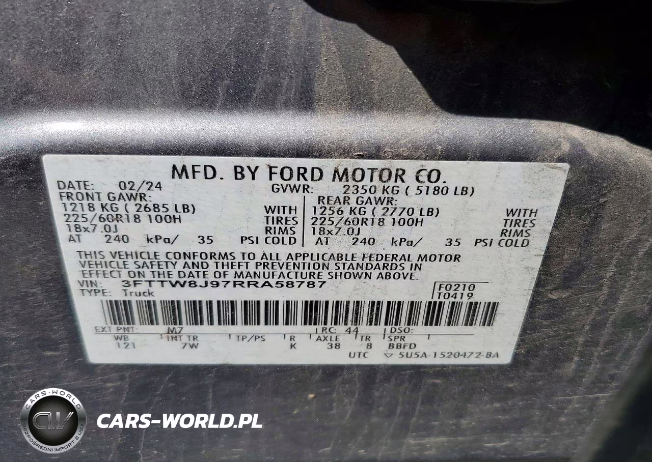 2024 Ford Maverick Xlt VIN:3FTTW8J97RRA58787 - 12