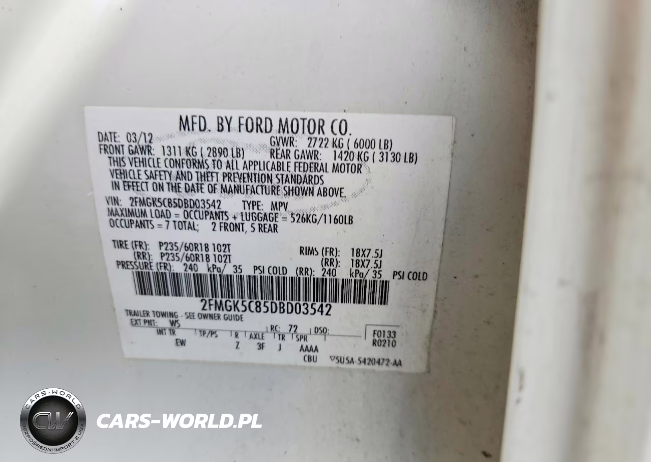 2013 Ford Flex Sel VIN:2FMGK5C85DBD03542 - 13