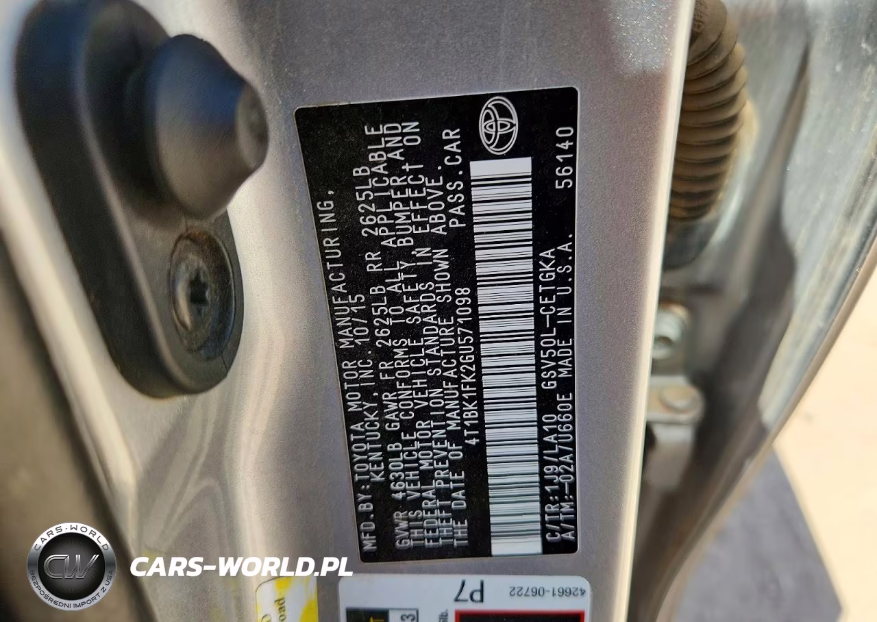 2016 Toyota Camry Xle V6 VIN:4T1BK1FK2GU571098 - 12