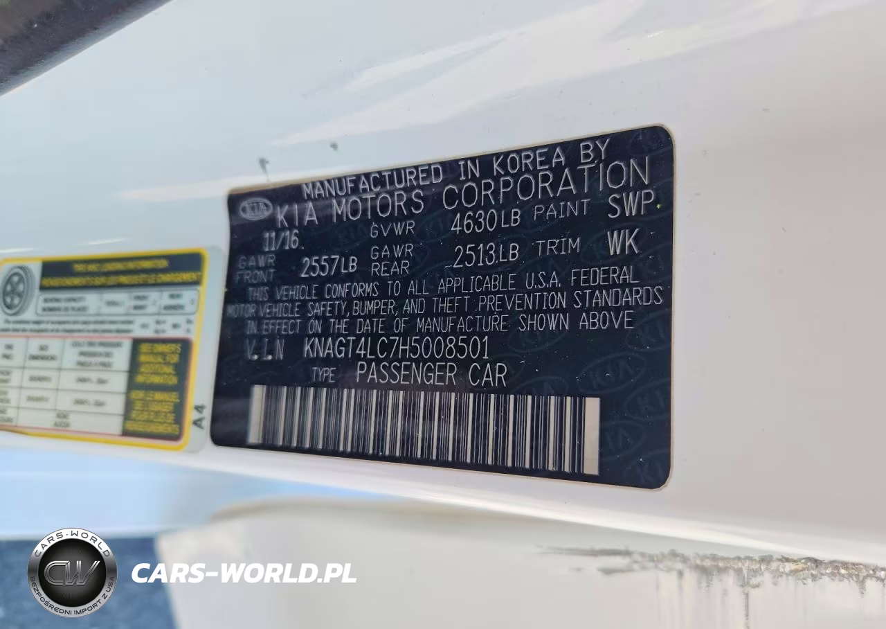 2017 Kia Optima Hybrid VIN:KNAGT4LC7H5008501 - 12