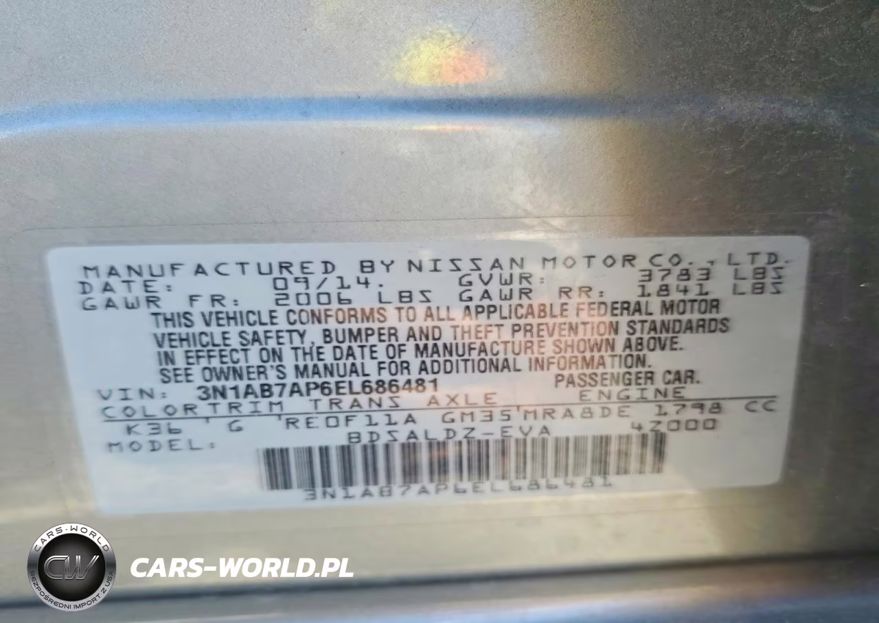 2014 Nissan Sentra Sv VIN:3N1AB7AP6EL686481 - 12
