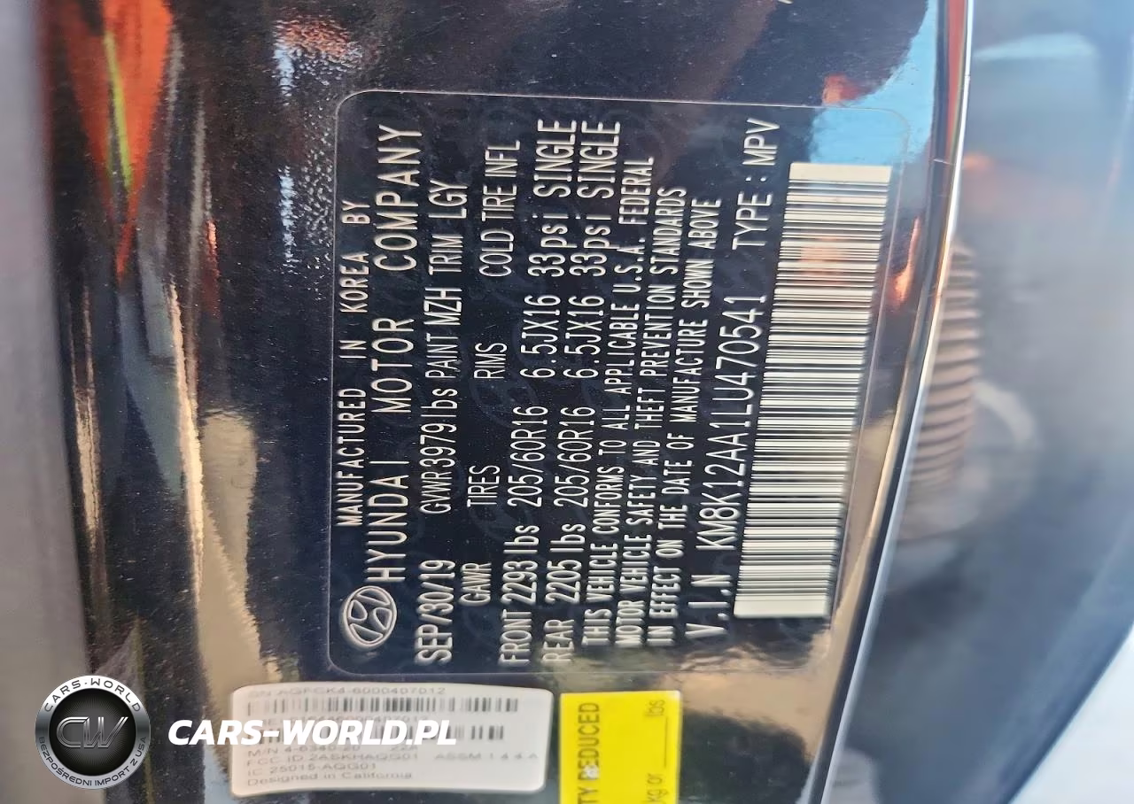 2020 Hyundai Kona Se VIN:KM8K12AA1LU470541 - 13