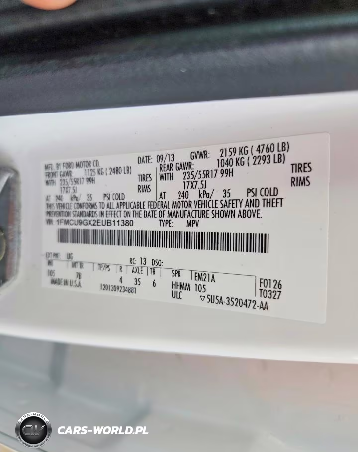 2014 Ford Escape Se VIN:1FMCU9GX2EUB11380 - 12