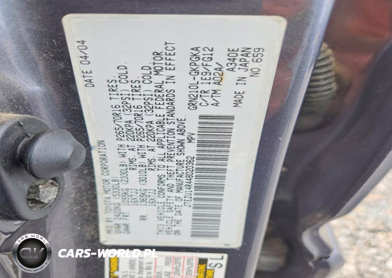 2004 Toyota 4Runner Sr5 VIN:JTEZU14R448020362 - 13