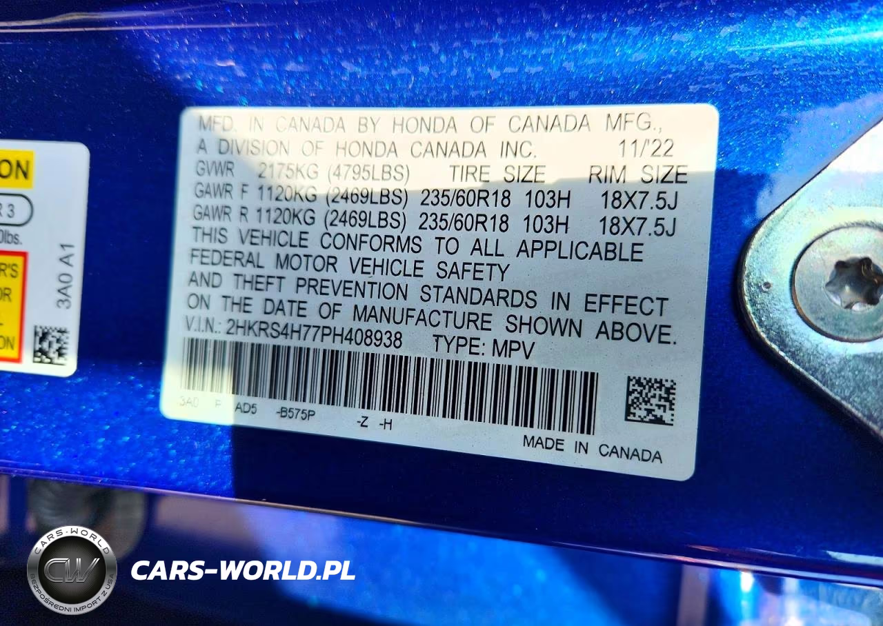 2023 Honda Cr-V Ex-L Awd VIN:2HKRS4H77PH408938 - 13