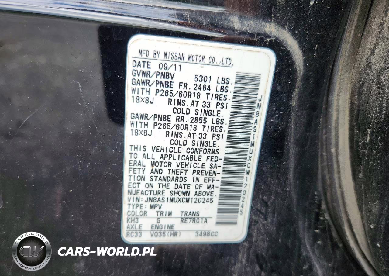 2012 Infiniti Fx35 Base VIN:JN8AS1MUXCM120245 - 13