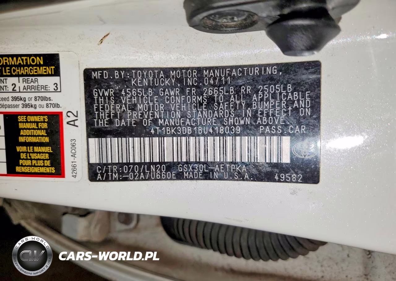 2011 Toyota Avalon Limited VIN:4T1BK3DB1BU418039 - 12