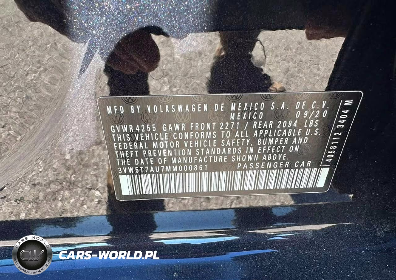 2021 Volkswagen Gti S VIN:3VW5T7AU7MM000861 - 10