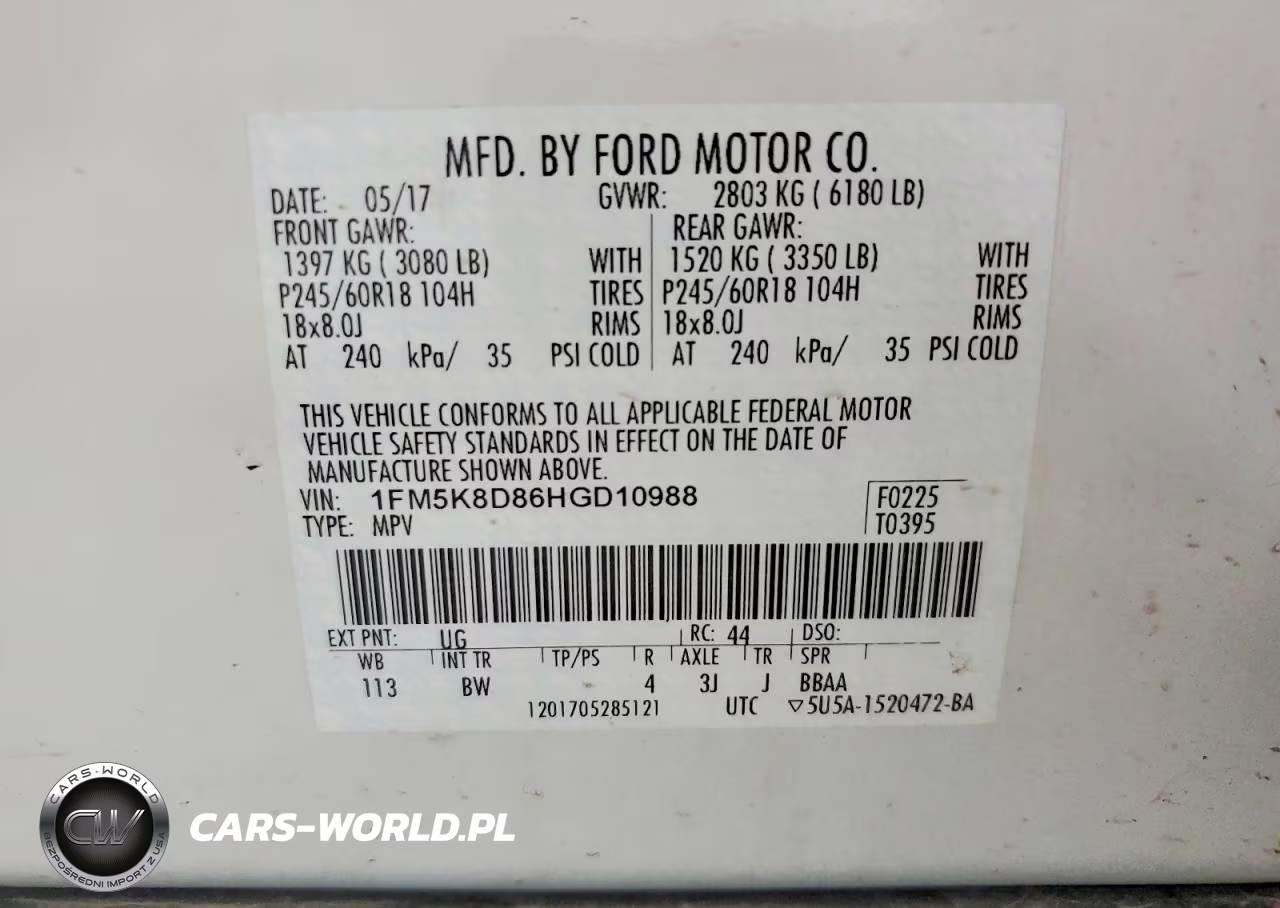 2017 Ford Explorer Xlt VIN:1FM5K8D86HGD10988 - 14