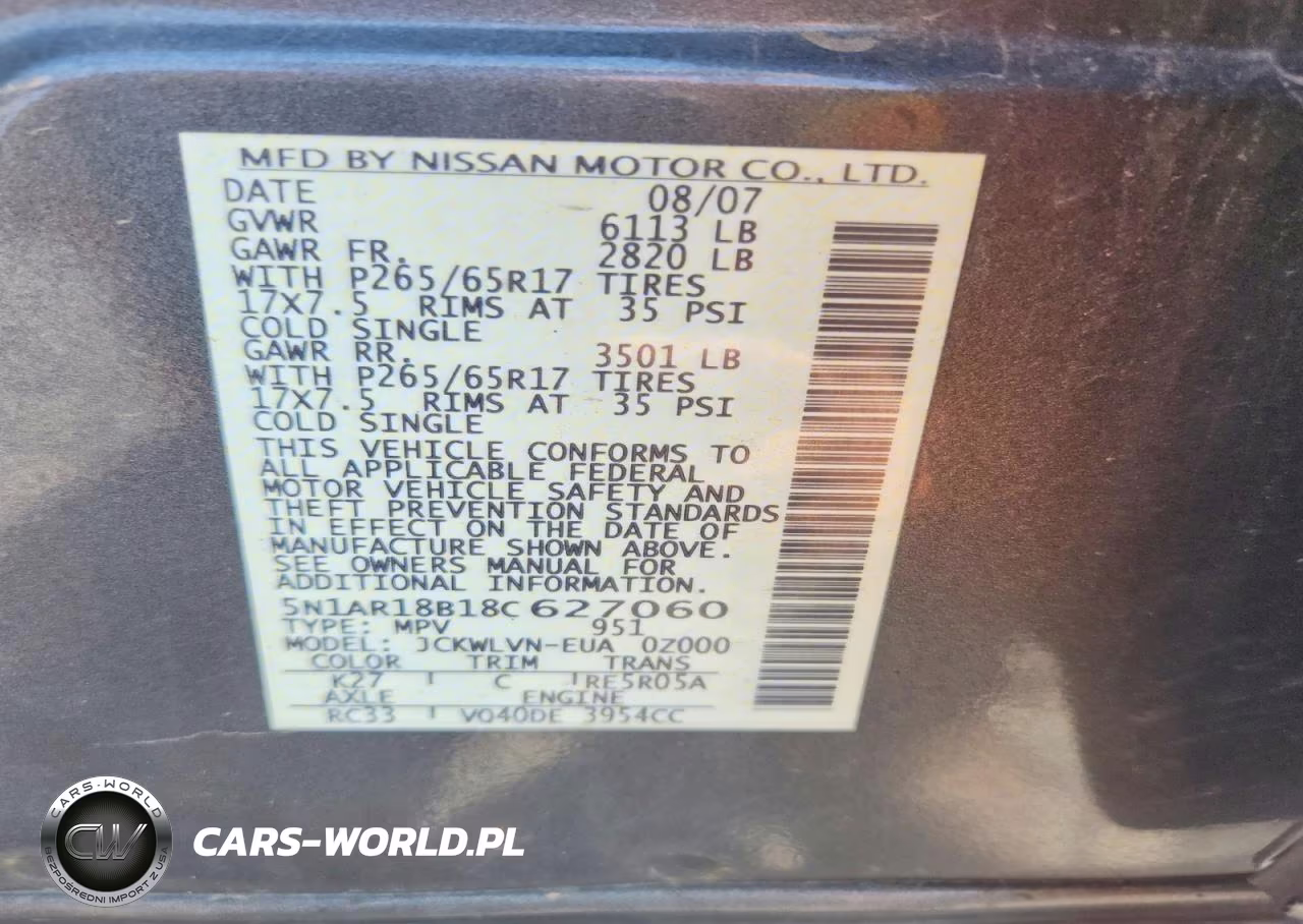 2008 Nissan Pathfinder S VIN:5N1AR18B18C627060 - 13
