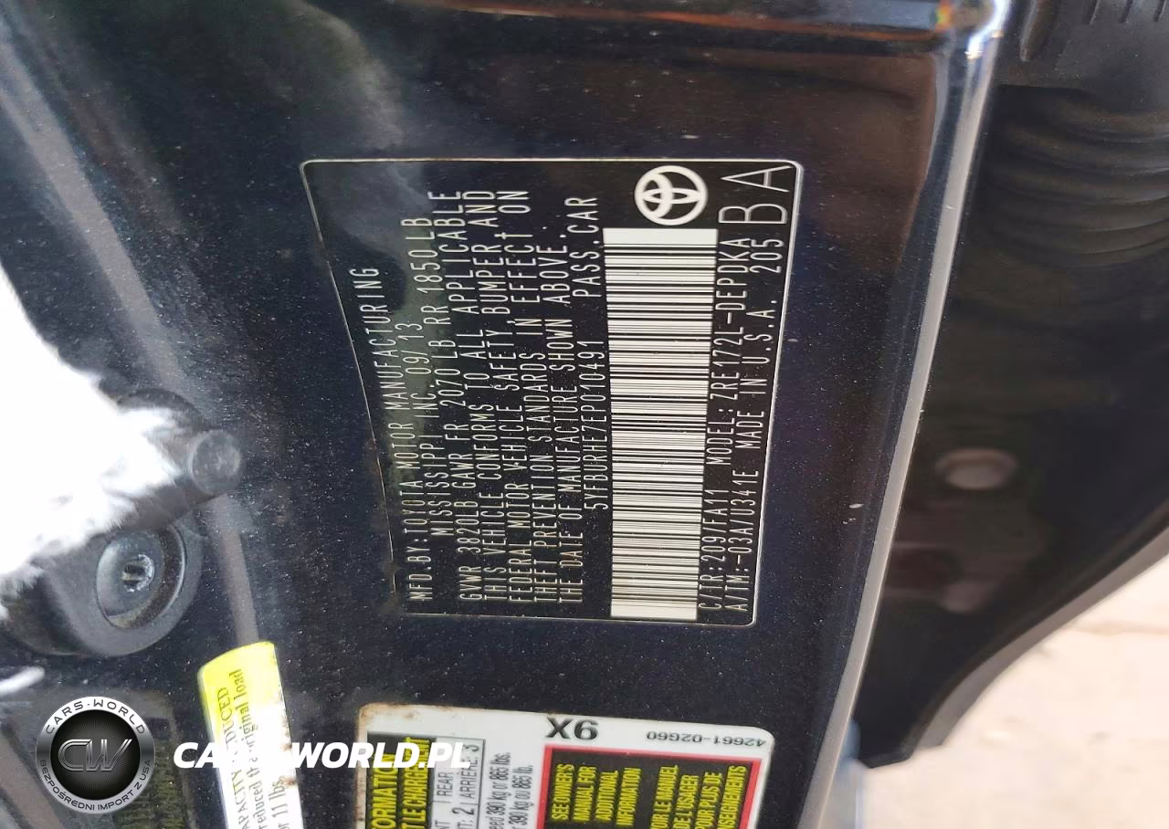 2014 Toyota Corolla L VIN:5YFBURHE7EP010491 - 12