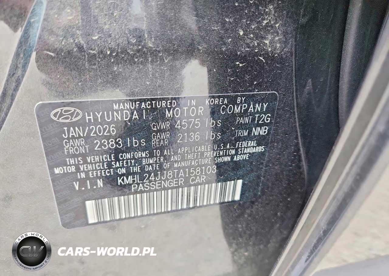 2026 Hyundai Sonata Hybrid Blue VIN:KMHL24JJ8TA158103 - 13