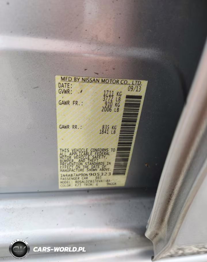 2013 Nissan Sentra Sv VIN:1N4AB7AP9DN905323 - 12