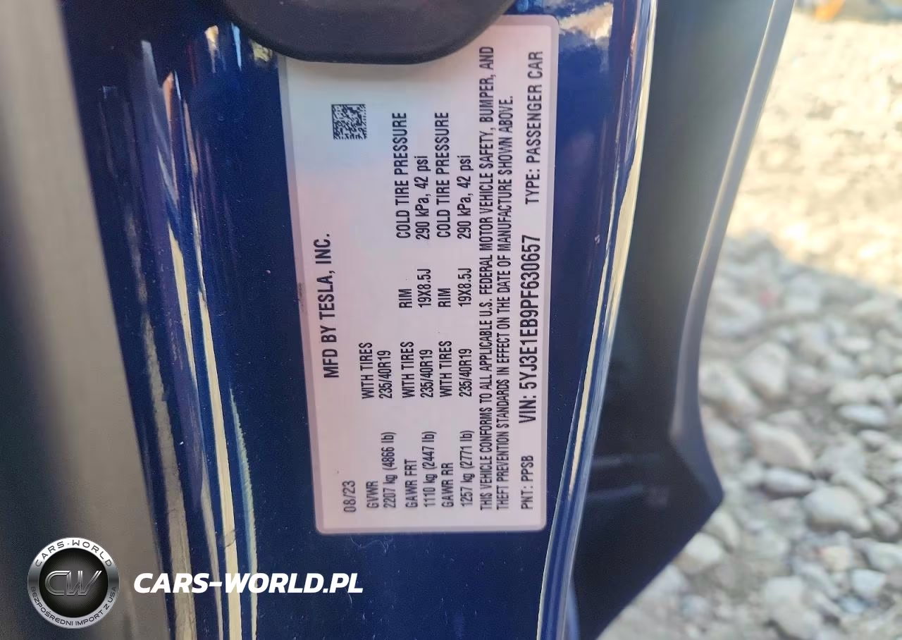2023 Tesla Model 3 VIN:5YJ3E1EB9PF630657 - 12