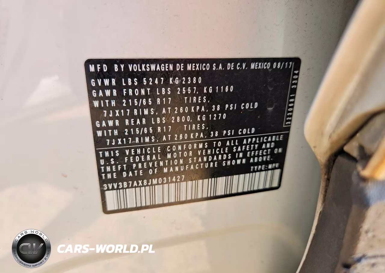 2018 Volkswagen Tiguan Se, Sel VIN:3VV3B7AX8JM031427 - 13