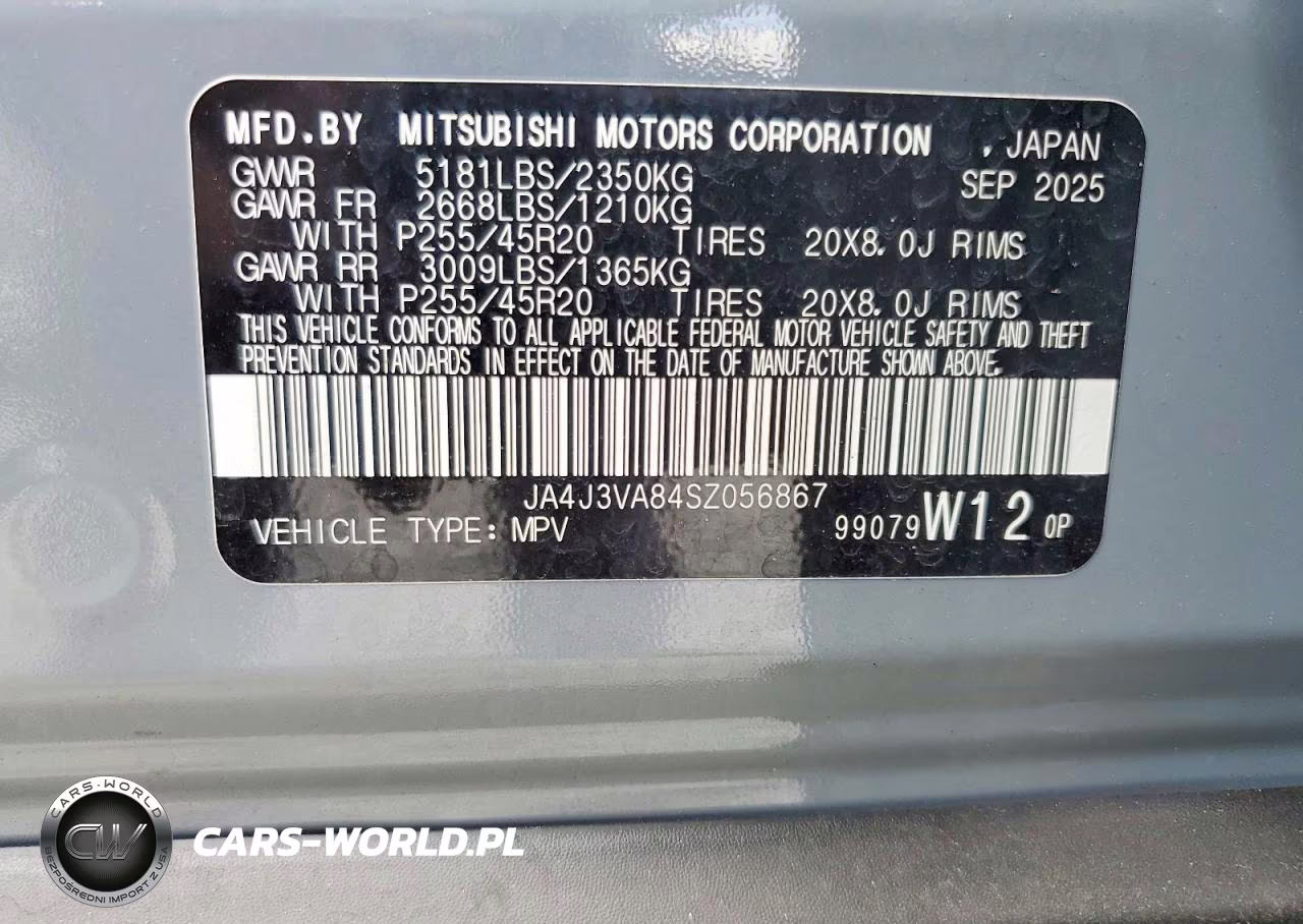 2025 Mitsubishi Outlander Se VIN:JA4J3VA84SZ056867 - 12