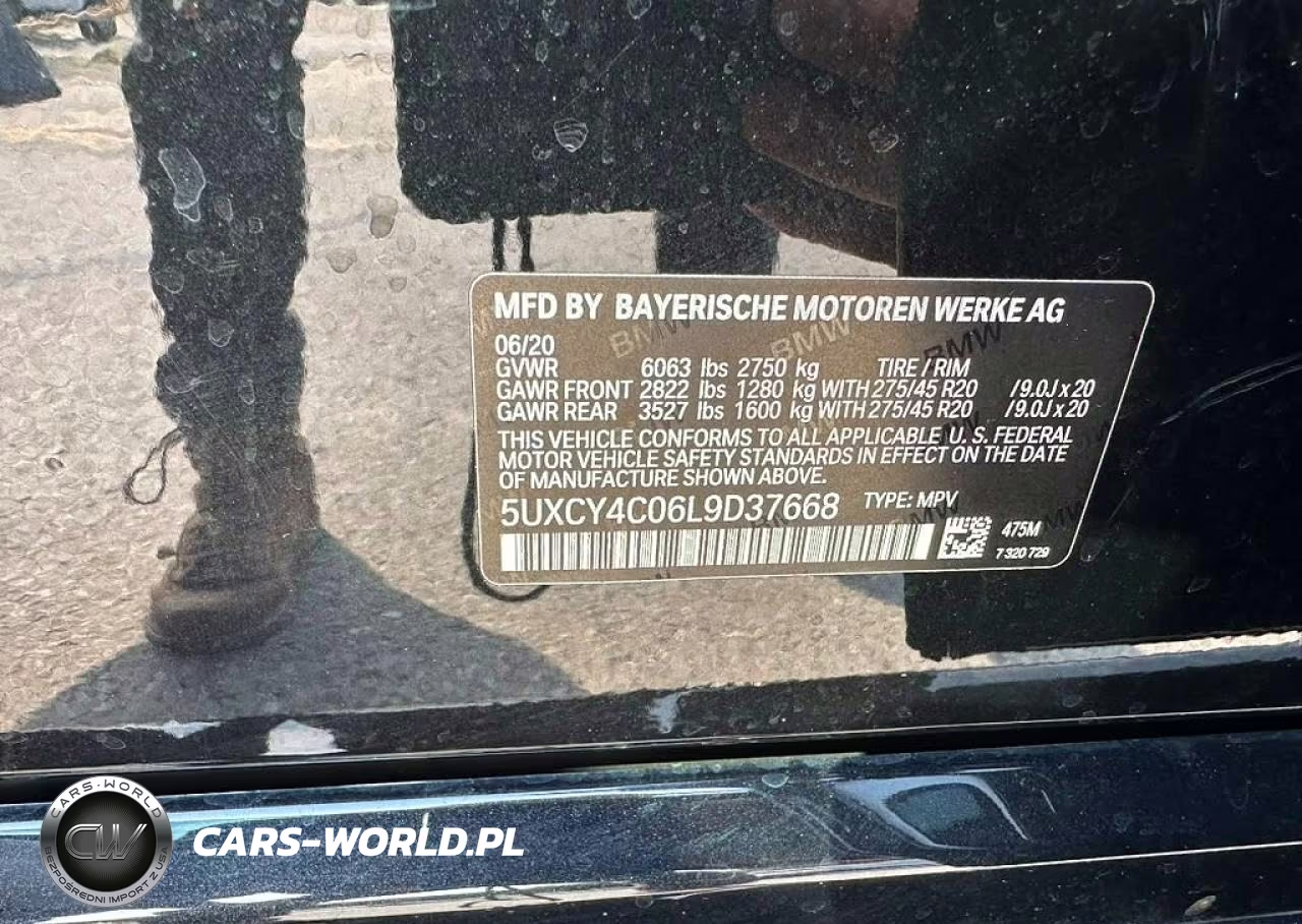 2020 BMW X6 Sdrive 40I VIN:5UXCY4C06L9D37668 - 10