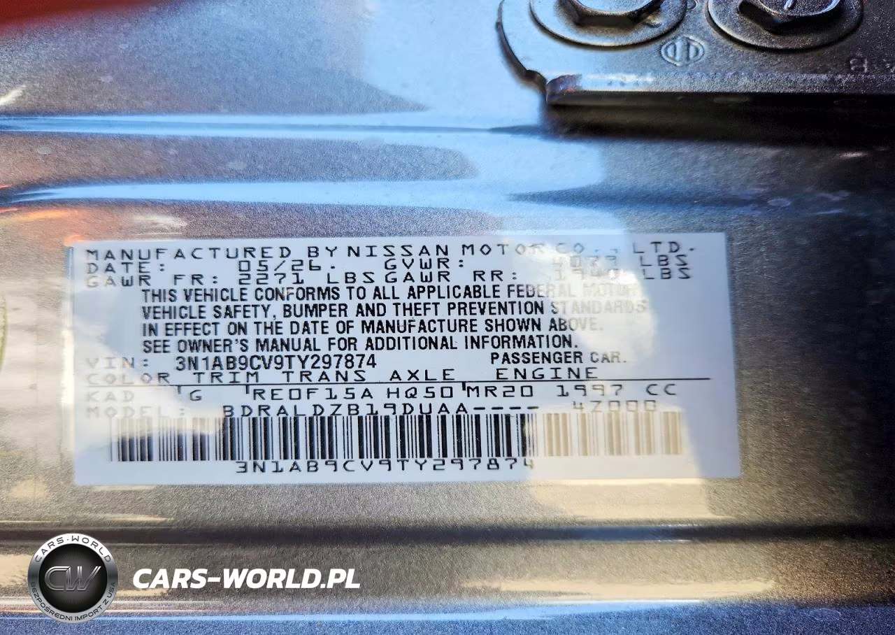 2026 Nissan Sentra Sv VIN:3N1AB9CV9TY297874 - 12