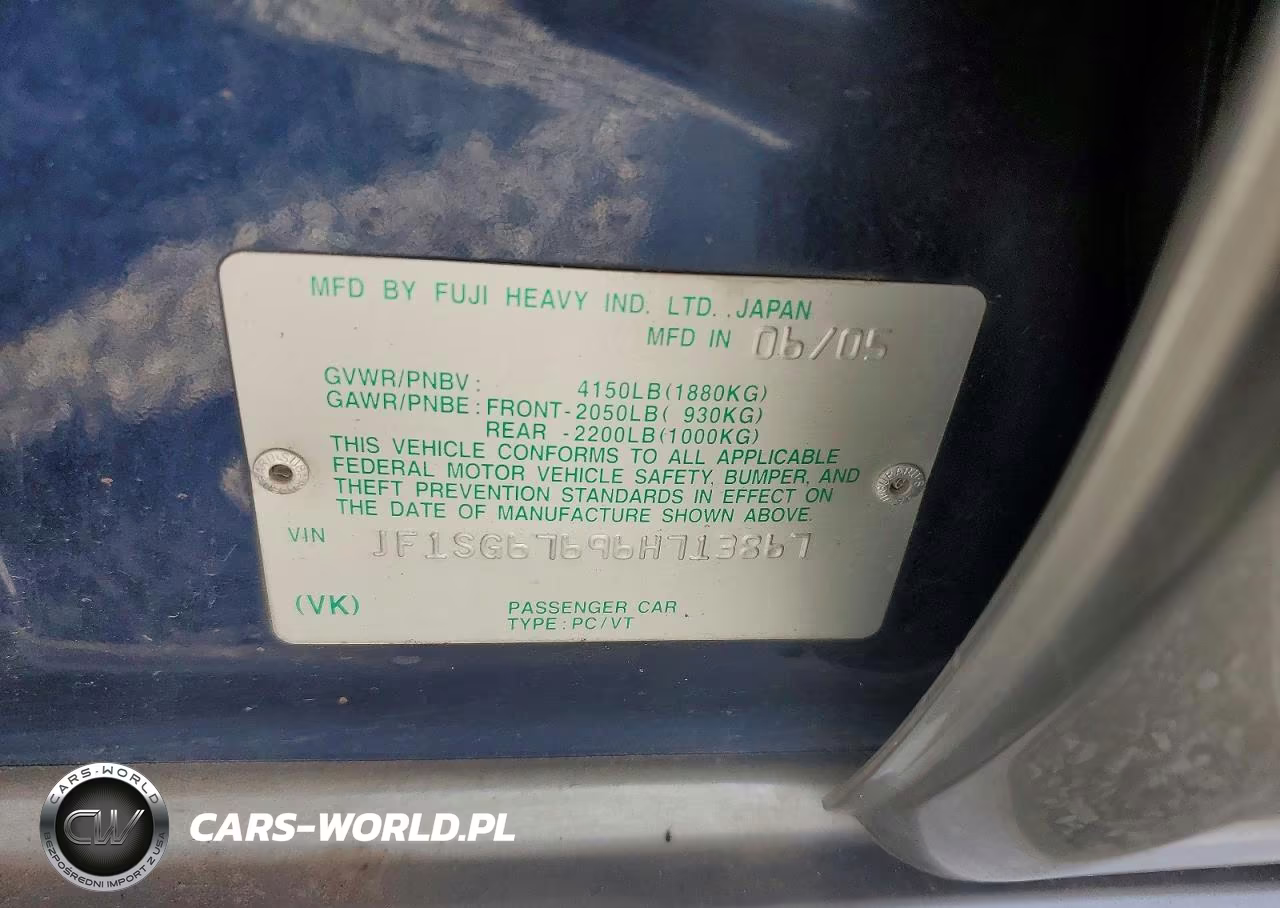 2006 Subaru Forester 2.5X Ll Bean VIN:JF1SG67696H713867 - 12