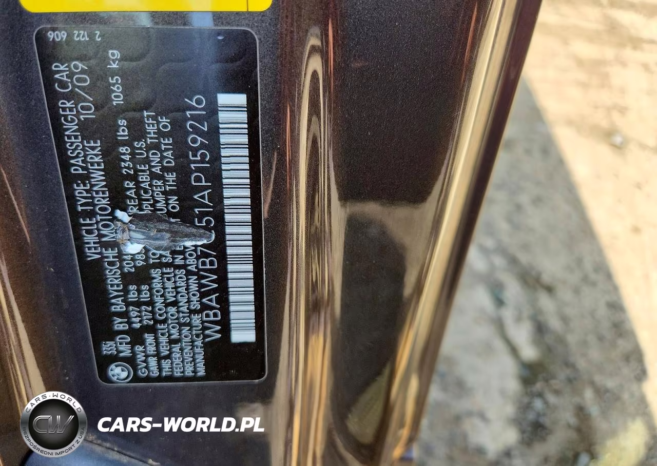 2010 BMW 335 I VIN:WBAWB7C51AP159216 - 12