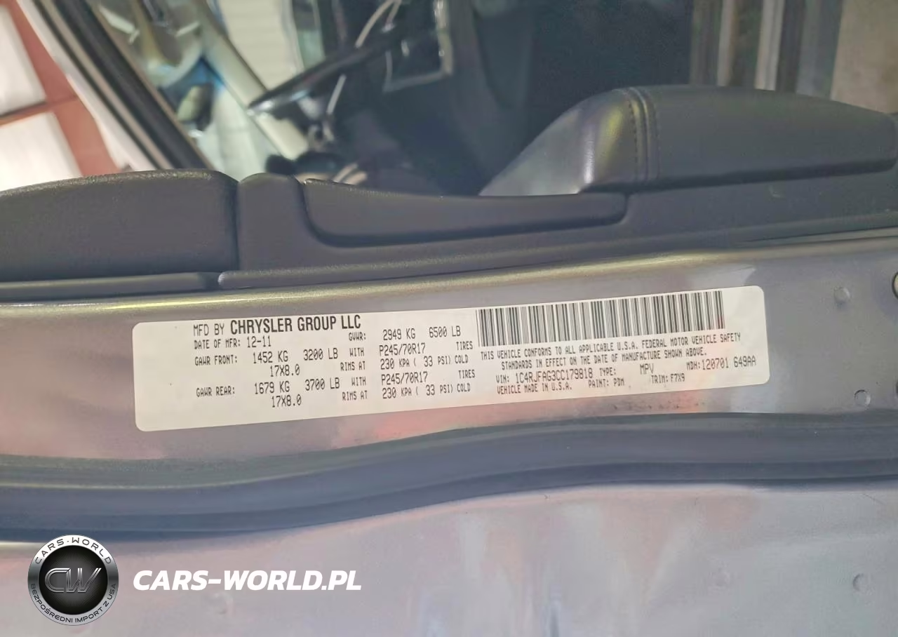 2012 Jeep Grand Cherokee Laredo VIN:1C4RJFAG3CC179818 - 13