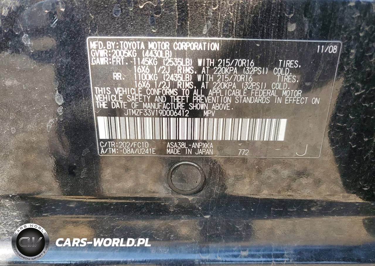 2009 Toyota Rav4 Base VIN:JTMZF33V19D006412 - 14