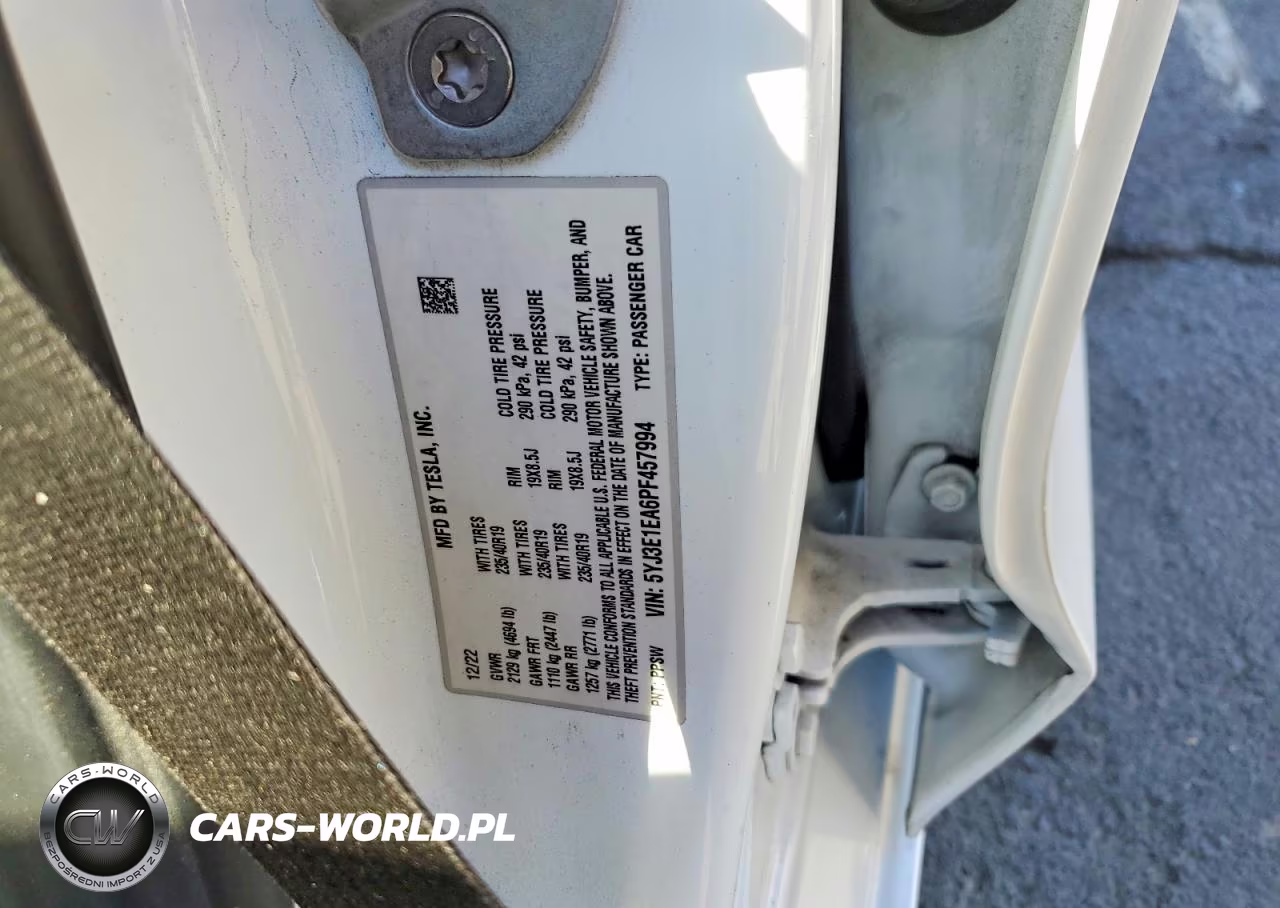 2023 Tesla Model 3 VIN:5YJ3E1EA6PF457994 - 12