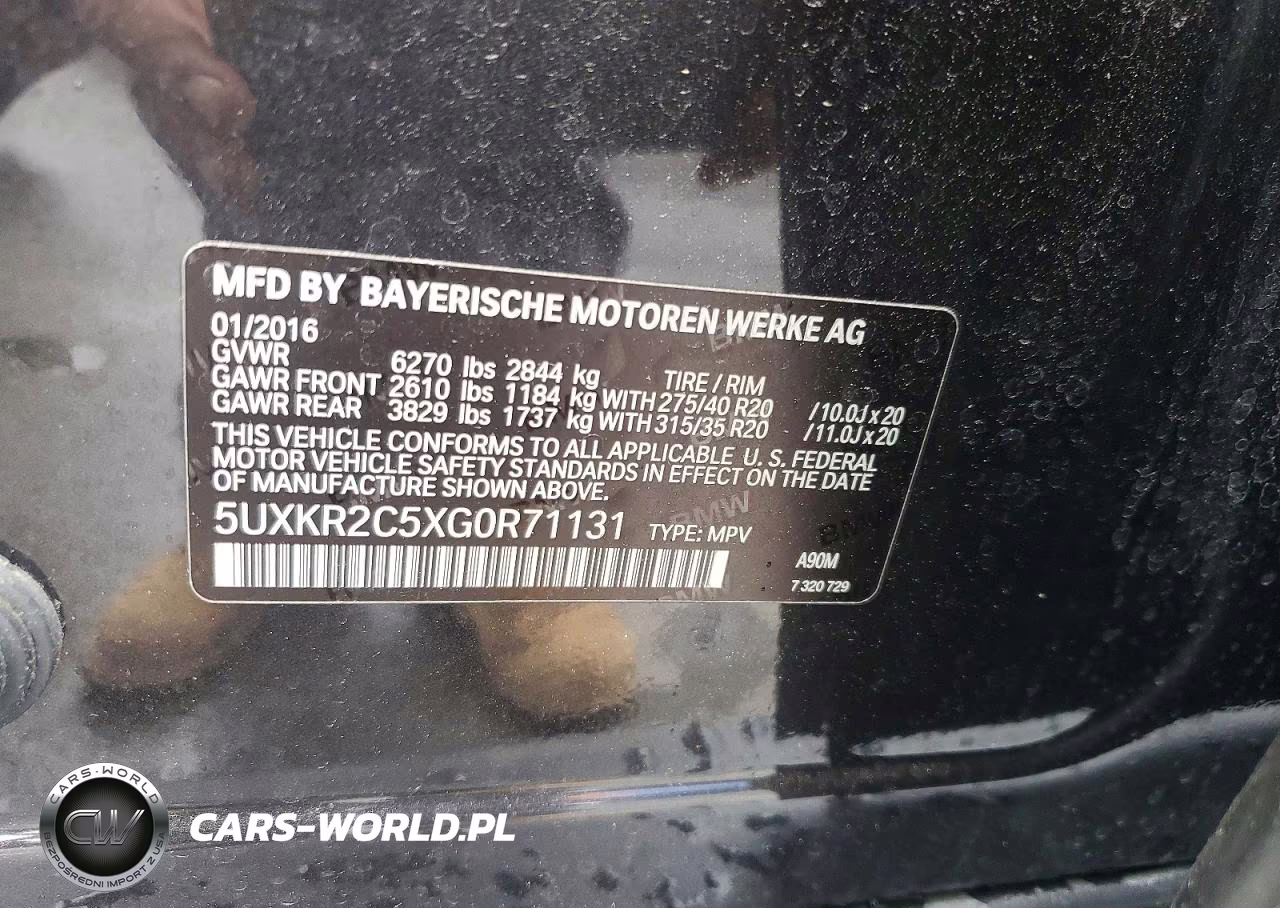 2016 BMW X5 Sdrive35I VIN:5UXKR2C5XG0R71131 - 14