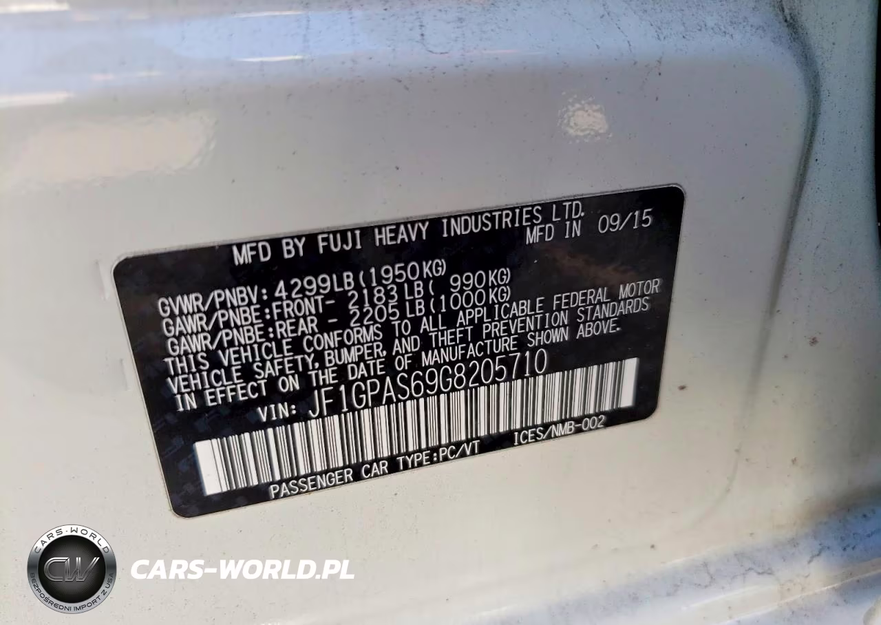 2016 Subaru Impreza Sport VIN:JF1GPAS69G8205710 - 12
