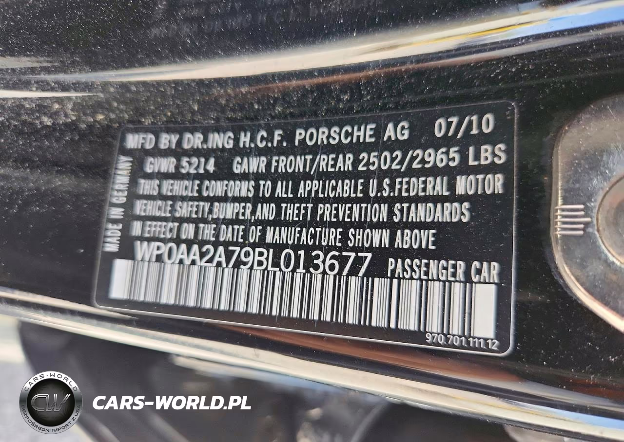 2011 Porsche Panamera 2 VIN:WP0AA2A79BL013677 - 12