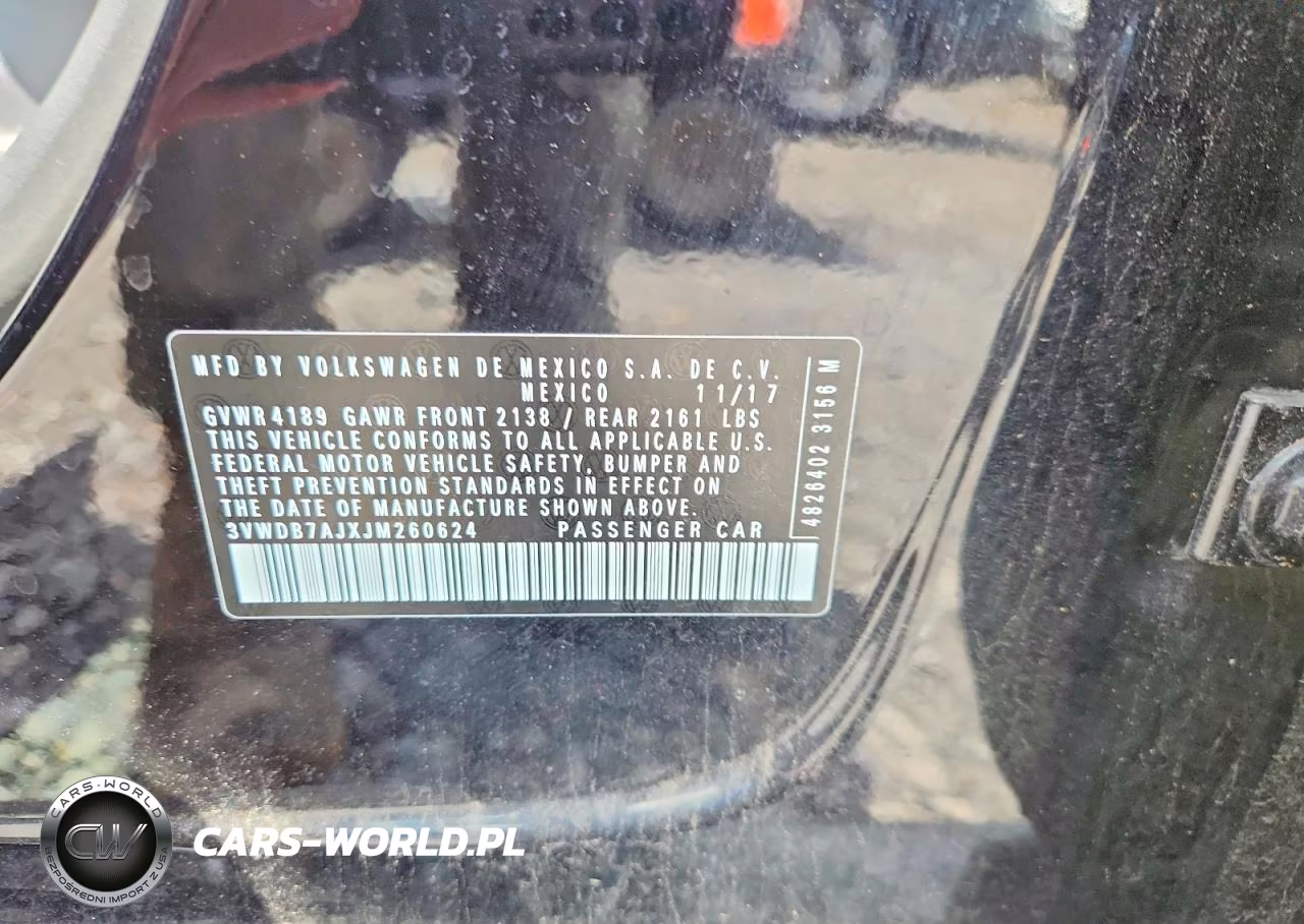2018 Volkswagen Jetta Se VIN:3VWDB7AJXJM260624 - 12