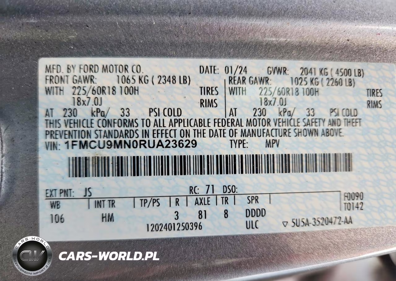 2024 Ford Escape St Line VIN:1FMCU9MN0RUA23629 - 14
