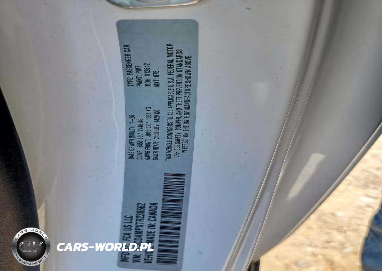 2026 Dodge Charger Scat Pack VIN:2C3CDAMPXTR238662 - 12
